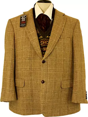 Mario Barutti Harris Tweed 48  Short Brown Tweed Pre-loved Jacket • $107.35