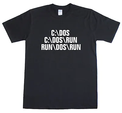Mens T Shirts Geek Novelty Slogan C Dos Run Funny New Computer Geek Nerd Funny  • £9.99