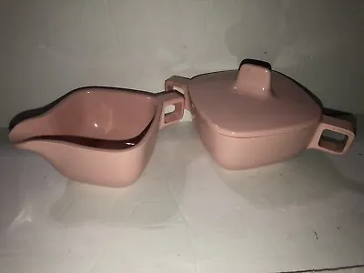 Pink Ever Ware Arrowhead Melamine/Melmac Sugar Bowl With Lid And Creamer • $24.50