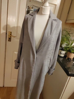 £10 • Buy Women's Long Grey Jacket Size 8 Topshop 🤍 Vgc
