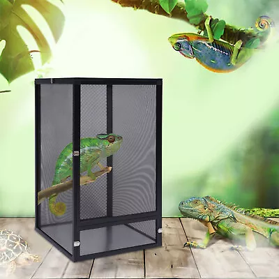 360 ° Panoramic Reptile Screen Cage Terrarium Chameleon Mesh Enclosure Habitat  • $45.12