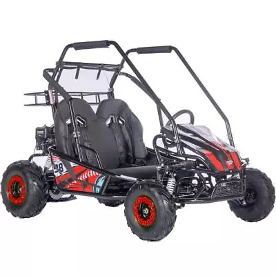 212cc Gas Powered 2-Seater Kids Go Kart Car Dirt Buggy MotoTec Bike Red • $1799.01