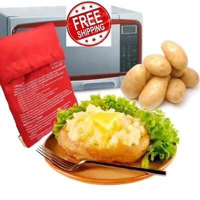 Microwave Baking Potato Vegetable Bag Cook Steam Pocket Quick Fast Baked  • $7.89