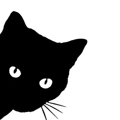$3.48 • Buy Black Cute Cat Peeking Car Sticker Bumper Trunk Window Peep Decal Accessories