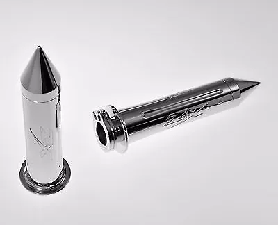 $113.35 • Buy Chrome Kawasaki Zx Grips Zx14 Zx14r Zx10r Zx12r Zx9r Zx7r Zx6r Zx6rr Zzr Cone