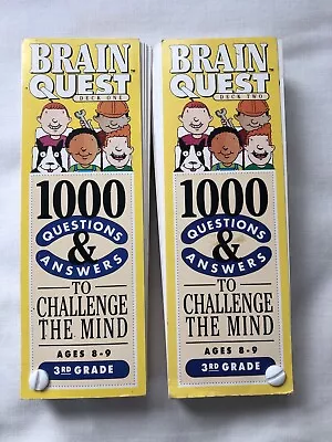 Brain Quest 1000 Questions Answers Game Flash Cards 3rdGrade Ages 8 9 Deck2 • $4