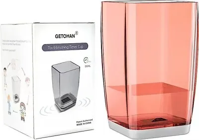 2PC GETOHAN Toothbrush Holder Cup With Timer 3 Minute Teeth Brushing Tim • $14.99