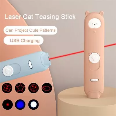 Mouse Shadow Cat Teasing Stick Cat Toy Pointer Interactive Toy Pet LED Laser • £8.51