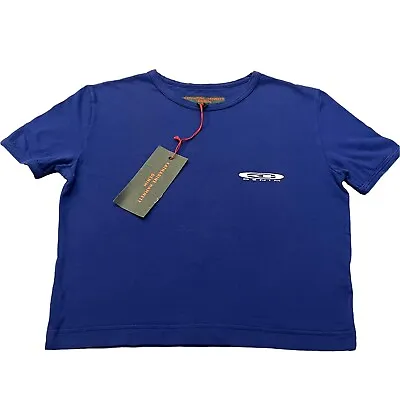 Katharine Hamnett 90's Denim Crop Top T-Shirt Size XS - Made In Italy  • £34.99