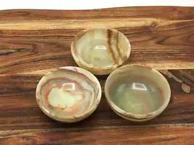 Banded Green Onyx Bowl Crystal Bowl Decorative & Serving Bowl Detergent Safe • $12.24