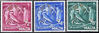 Malta Stamp Scott #309-311 Nativity Scene Set Of 3 MLH SCV$1.00 • $1