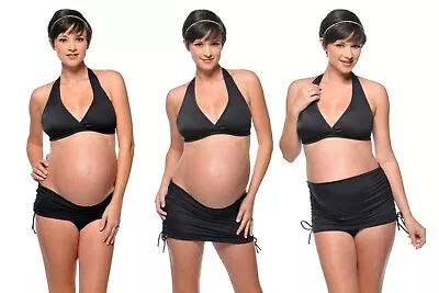 Prego Maternity - NWT - Black Bikini With Ruched Bottoms - Maternity Bathing Sui • $22.95