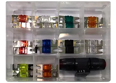 21 Piece Mini ANL Fuse Assortment With Fuse Holder Block 20 Amp To 150 Amp Kit • $42.95