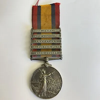 Queens South Africa Medal 1291 Trooper W Watson South African Constabulary 5 Bar • £295