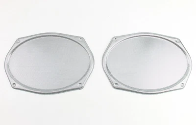 $75.50 • Buy Vintage CHROME Metal Mesh Speaker Grill Cover Package Tray 6X9 Lowrider PAIR