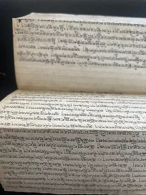 ANTIQUE  MONGOLIAN TIBETAN BUDDHIST HANDWRITTEN MANUSCRIPT Single Leaf • $19.99