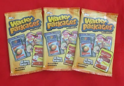 Wacky Packages Ans11 3 Sealed Unopened Packs In Excellent Condition • $15.95