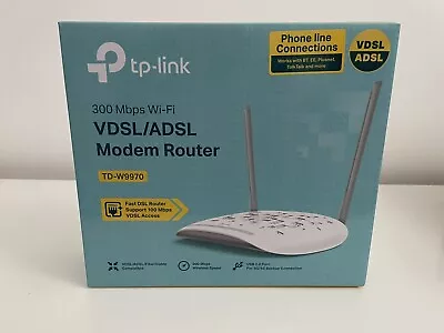 TP-Link TD-W9970  300Mbps Wireless Modem Router - White • £0.99