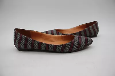 Madewell Skimmer Striped Flat Slip On Casual Shoes Women's Size 6.5 • $27.97