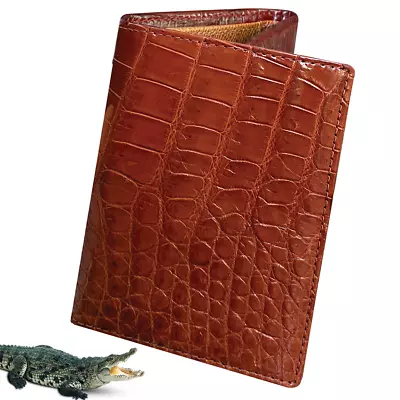 Men's Luxury 100% Crocodile Skin Trifold Wallet Card Holder RFID Block Leather • $79