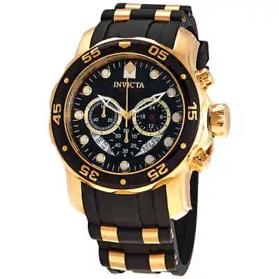 Invicta Pro Diver Chronograph Black Semi-Transparent Dial Men's Watch 6981 • $69.99