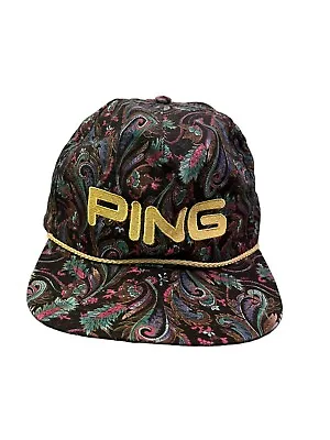 RARE Vintage PING Golf Hat Cap Adjustable All Over Design Paisley USA Rare CAP • $239.20