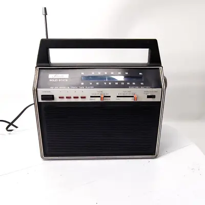 Aircastle Solid State FM-AM Radio 8 Track Tape Player Electric & Battery READ • $140.88