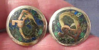 Vintage Sterling Silver & Mixed Metals Mexico Cufflinks • $20