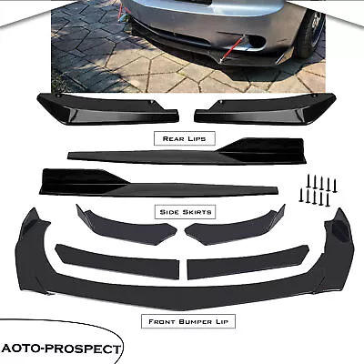 Glossy Black Front Bumper Lip Splitter Lower Spoiler Body Kit For Volvo 60s 90s • $55.99