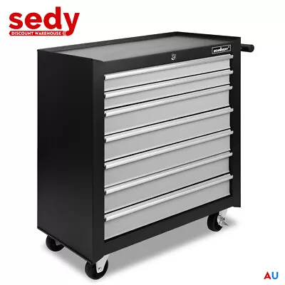 Tool Box Chest Cabinet Trolley Toolbox Mechanic Garage Storage 7 Drawers Grey • $179.99