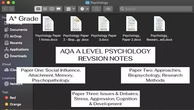 AQA A Level Psychology Revision Notes - A* Grade • £20