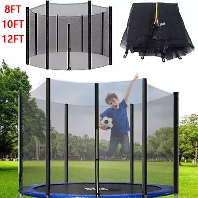 Trampoline Replacement Safety Enclosure Net For Round Frame Trampolines 8-12FT • $40.98