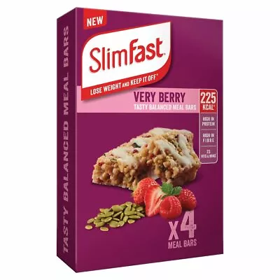 SlimFast Tasty Meal Bars - Very Berry - 240g - 4x60g • £15.95