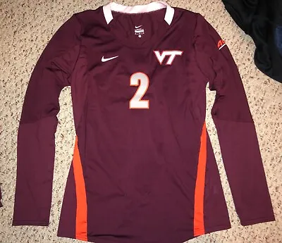 2015 Nike Virginia Tech Hokies Womens Volleyball Game Worn Jersey • $19.99