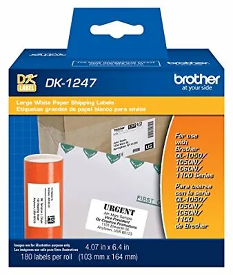 $33.12 • Buy Brother Genuine DK-1247 Die-cut Large Shipping White Paper Labels For Brother...