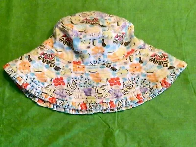 Gymboree Girl Size 6-18 Months Bonjour Provence Sun Beach Hat Toddler EUC Cute! • $2