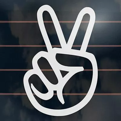 PEACE HAND Sticker 150mm Love Symbol Finger Car Window Vinyl Decal • $6.50