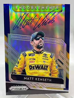 Matt Kenseth 2019 Panini Prizm Endorsements Auto Blue Prizm #43/75 NASCAR • $19.98