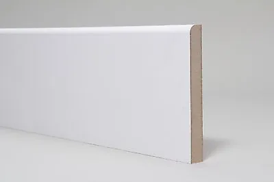 Skirting Board  White Primed MDF  Bullnose  144 X 18 X 4400mm • £5.99