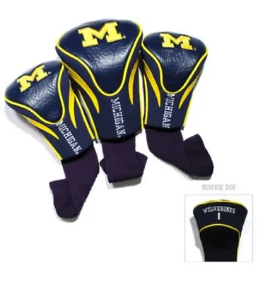 TG NCAA Michigan Wolverines Contour Golf Club Headcovers 3-Pack 1 3 & X • $27.99