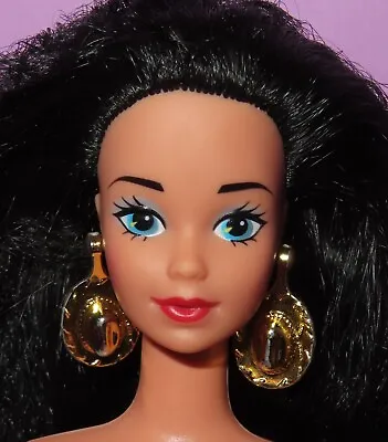 Barbie Black Hair Blue Eyes Tara Lynn Western Stampin Steffie PJ Head 10295 • $20