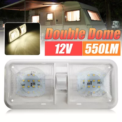 12V Caravan RV Interior LED Ceiling Light Trailer Boat Camper Double Dome Light • $26.99