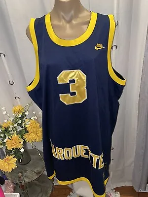 Men’s Nike Dwayne Wade Marquette University Basketball Jersey Size XXL • $49.99
