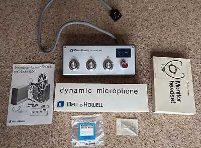 Vintage Bell & Howell Recording Unit Microphone Headset & Spares • £15