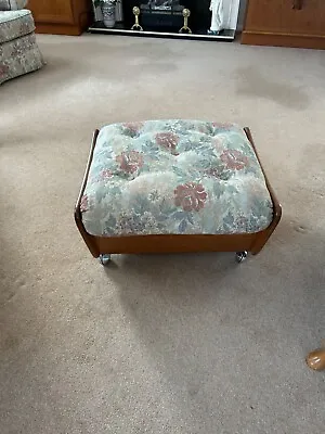 G Plan Recovered Saddle Footstool • £100