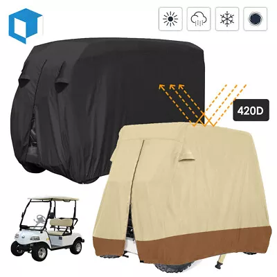 Heavy Duty Waterproof Golf Cart Cover Tarp 4 Passenger For Club Car EZ Go Yamaha • $44.99