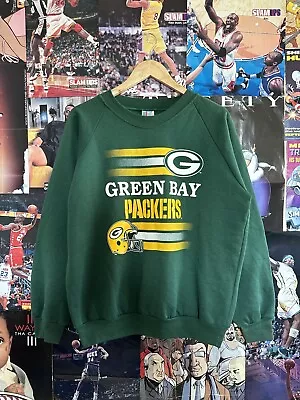 Vintage Green Bay Packers Sweatshirt Mens L NFL Football Team Spellout Sweater • $27.99