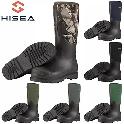 HISEA Men's Hunting Farming Rain Boots Waterproof Corrosion-Resistant Work Boots • $65.99