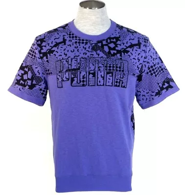 Puma Signature Short Sleeve Purple Crew Neck Sweatshirt Men's NWT • $59.99