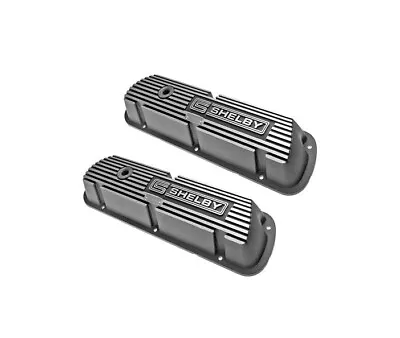 1965-70 Sb Ford Mustang Shelby Finned Aluminum Blk Valve Covers 260 289 302 351 • $269.95